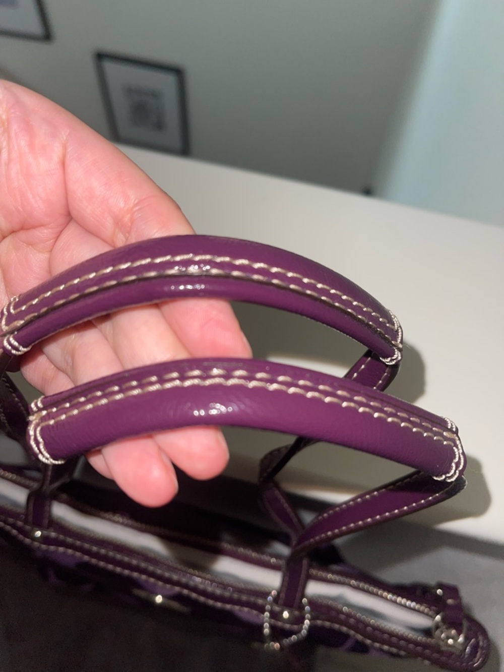 Vintage Coach Purple Signature bag - Picture 4 of 8